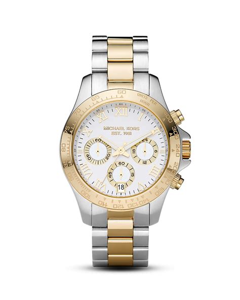 michael kors couple watches set|two tone michael kors watch.